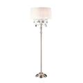 Estallar Glamorous Silver & Faux Crystal Candleabra Metal Floor Lamp ES3106356